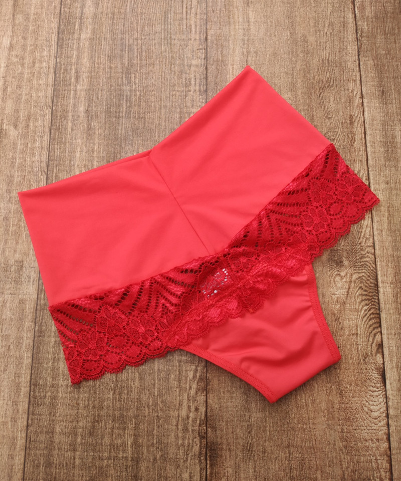 Calcinha Cos Duplo Veronica vermelho costas