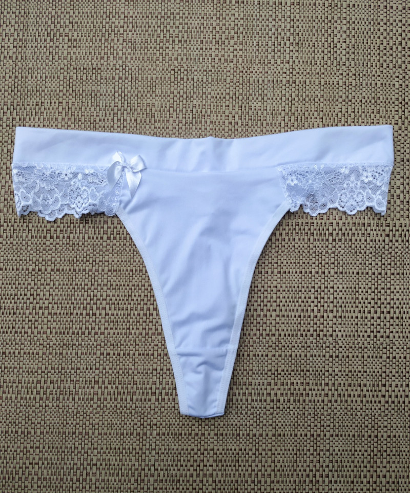 Calcinha Fio Duplo Plus Vania branco