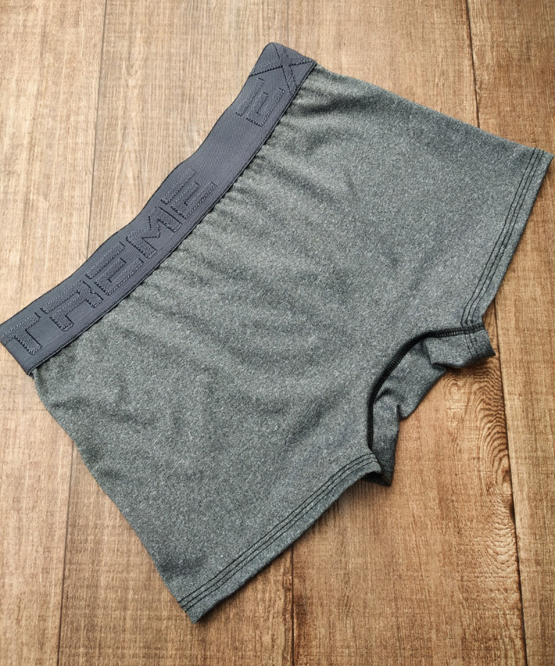 Cueca Boxer Leonardo cinza costas