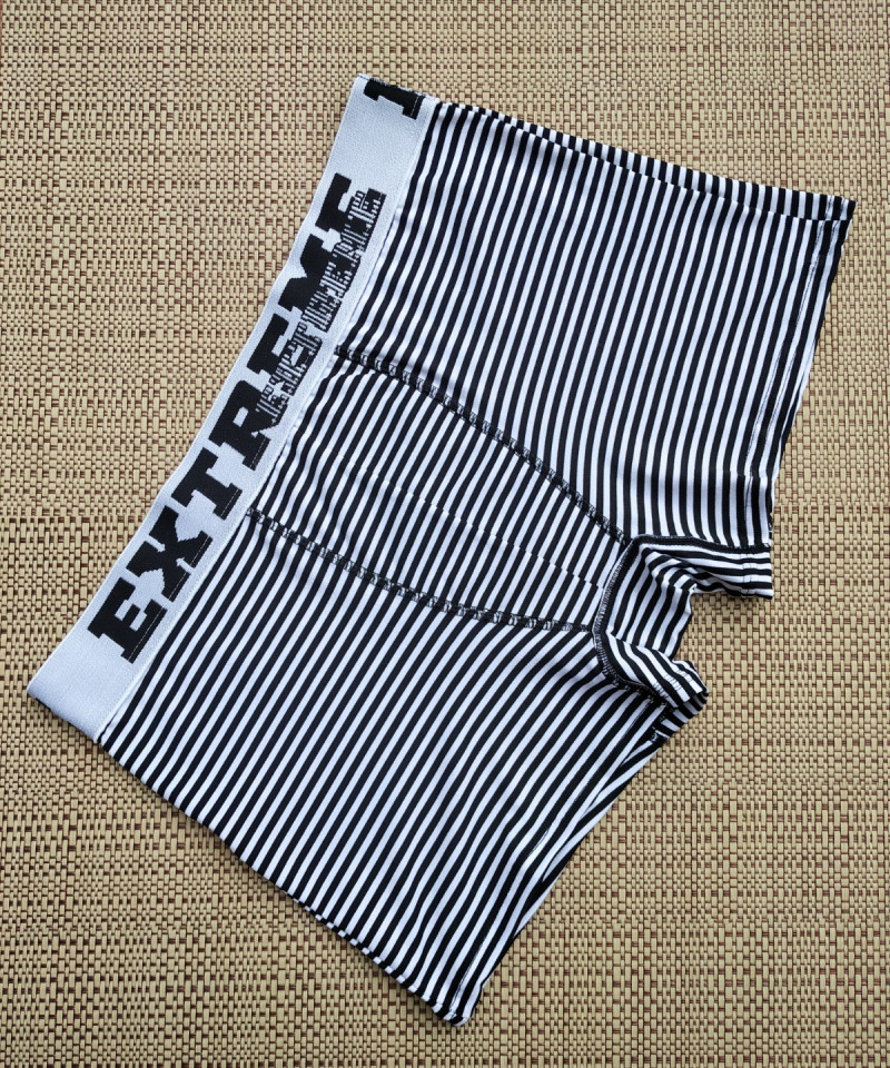 Cueca Boxer Listrada Confort branco