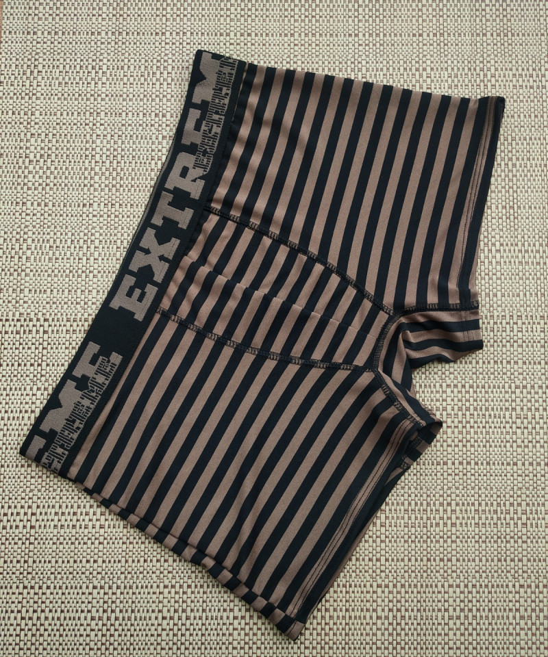 Cueca Boxer Listrada Confort castanho