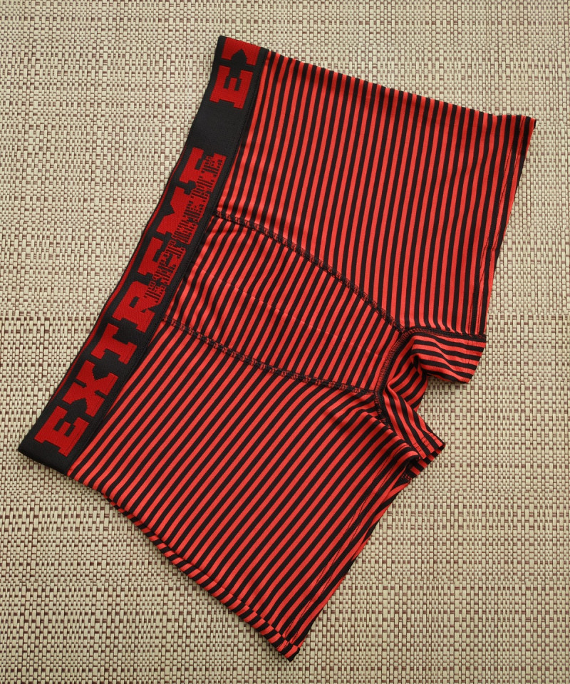 Cueca Boxer Listrada Confort vermelho