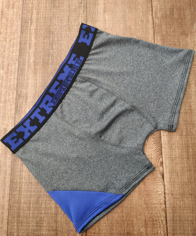 Cueca Boxer Mescla azul