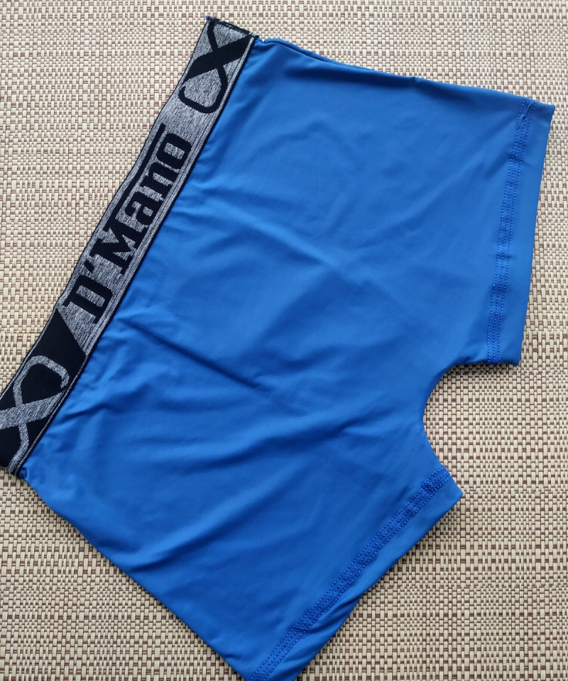 Cueca Boxer Microfibra Poliamida azul costas