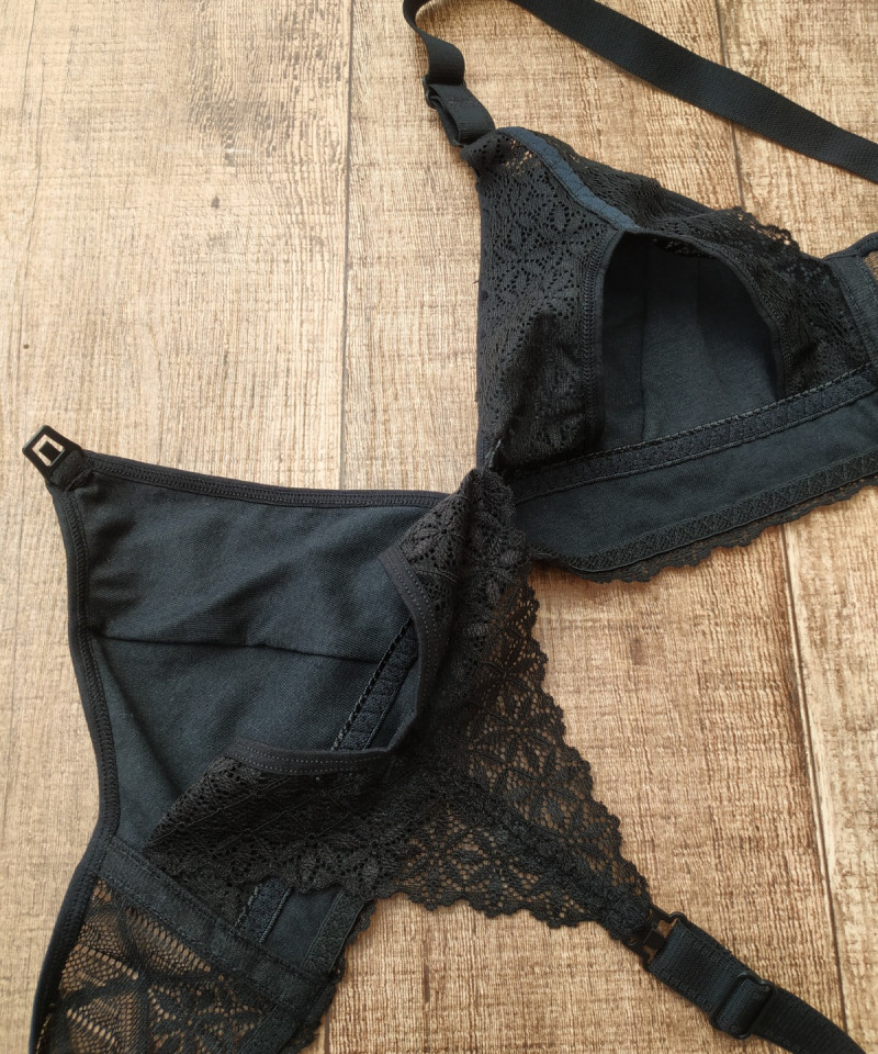 Sutia de Amamentacao Mylla preto detalhe forro
