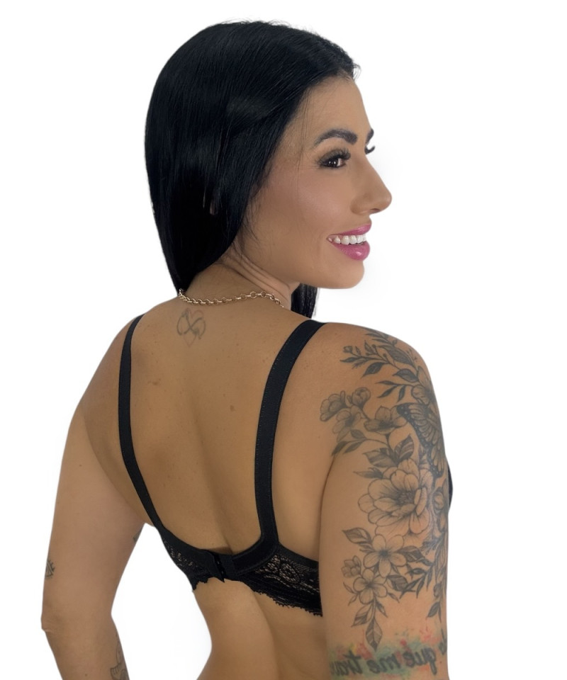 Sutia de amamentacao renda com bojo Marilia romance detalhe