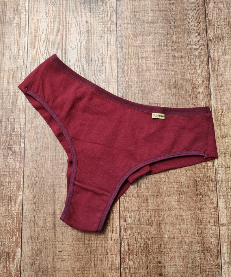 Calcinha Algodão Fio Duplo Estela - Rubro, GG