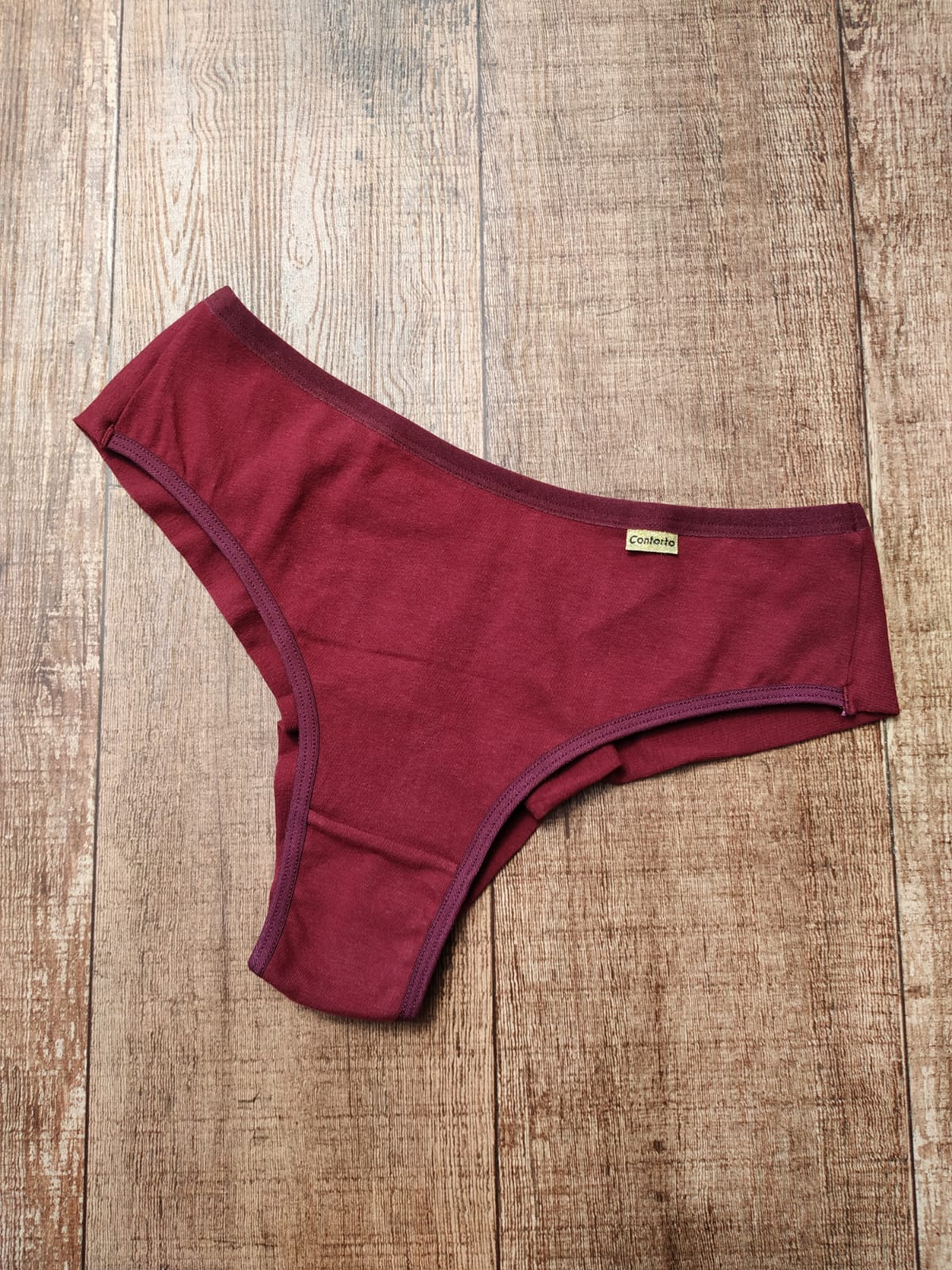 Calcinha Algodão Fio Duplo Estela - Rubro, M