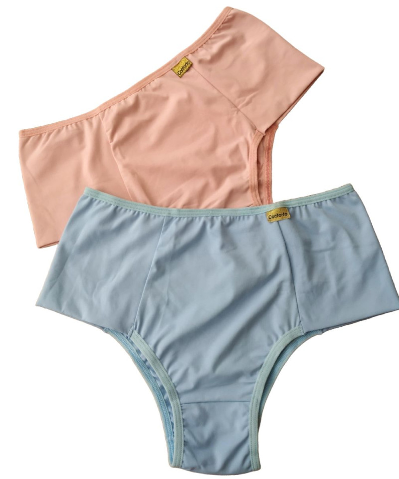 KIT 5 Calcinha Conforto Tangao Lateral Dupla Tanga de Microfibra Forro 100% Algodão Calçola Senhora