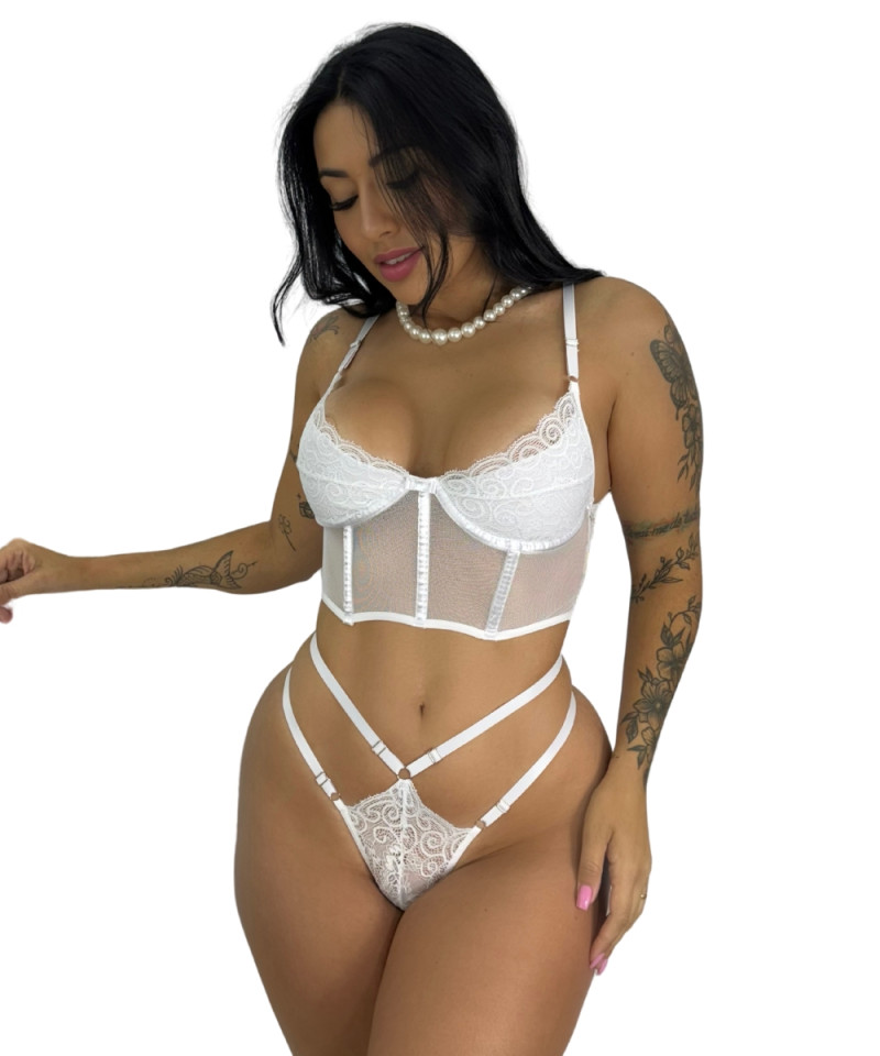 Conjunto Cropped Heloisa branco