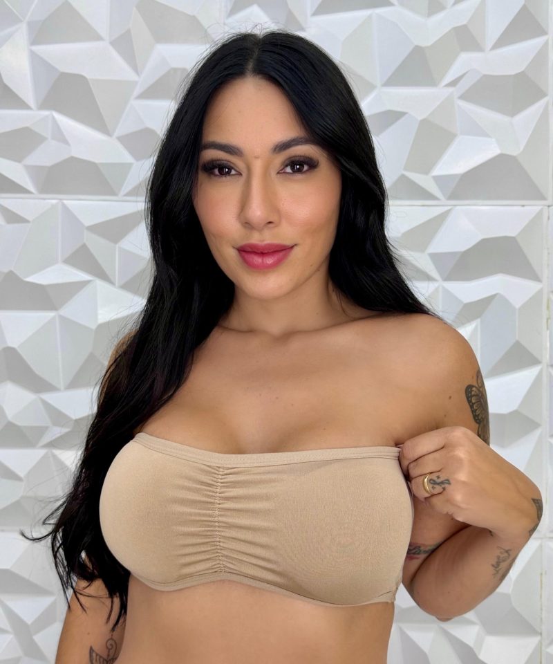 Sutia Top Faixa chocolate detalhe scaled